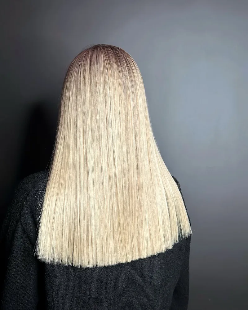 Airtouch platinum blonde — hair salon Šv. Stepono Vilnius