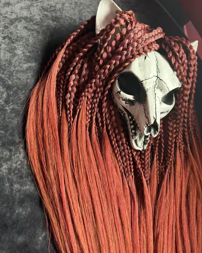 Ready-made copper ombre braid set — Cemra, Šv. Stepono g., Vilnius