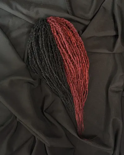 Ready-made black and red dreadlock set — Cemra, Vilnius Old Town